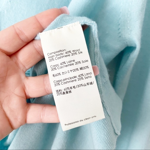 Phillip Lim Light Blue Wool Cashmere Cardigan - Picture 3 of 5